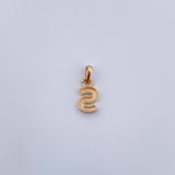 Dije Letra S 0.6gr / 1.4cm / Liso Oro Amarillo 18K $