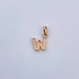 Pendant Letter W 0.7gr / 1.4cm / Smooth 18K Yellow Gold $