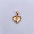 Pendant Heart 2.25gr / 2.3cm / White Zirconia Three 18K Gold $