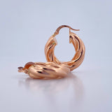 Candongas Emmi 4.6gr / 2.4cm / Entorchadas Oro Rosa 18K $