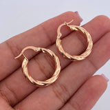Hoop Earrings Anny 2.45gr / 2.3cm / Dotted 18K Rose Gold $