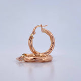 Hoop Earrings Anny 2.45gr / 2.3cm / Dotted 18K Rose Gold $