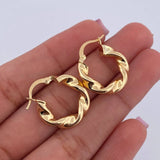 Hoop Earrings Pupi 2.75gr / 2.1cm / 18K Yellow Gold Spiral $