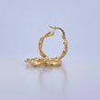 Hoop Earrings Freya 2.2gr / 2.5cm / Twisted Diamond Cut 18K Yellow Gold $
