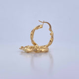 Hoop Earrings Freya 2.2gr / 2.5cm / Twisted Diamond Cut 18K Yellow Gold $