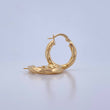 Hoop Earrings Cora 2.25gr / 2cm / Striped Twisted 18K Yellow Gold $