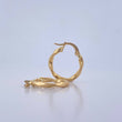 Candongas Deis 1.25gr / 2cm / Rayadas Entorchadas Oro Amarillo 18K $