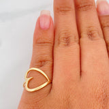 Anillo Corazon 1.45 g / T6 1/4 Oro Amarillo 18K