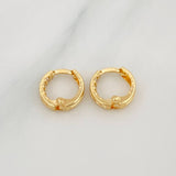 Candongas Carril 0.85 g / 1/2 in Oro Amarillo 18K