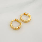 Candongas Carril 1.1 g / 1/2 in Oro Amarillo 18K