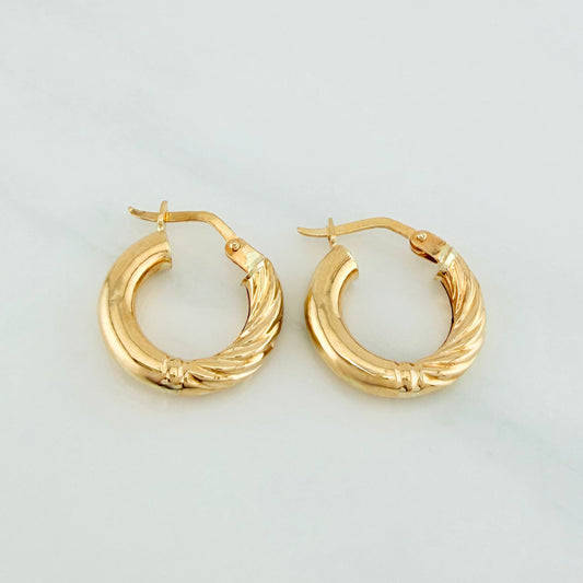 Candongas Noel 1.65 g / 1/2 in Oro Amarillo 18K