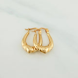 Candongas Meza Corazon 1.55 g / 3/4 in Oro Amarillo 18K