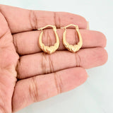 Candongas Meza Corazon 1.55 g / 3/4 in Oro Amarillo 18K