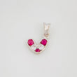 Dije Corazon Rubi 17Pts 0.5 g / 1/2 in Plata 925