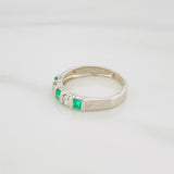 Anillo Churumbela Esmeralda 24 Pts 1.7 g / T5 1/2 Plata 925