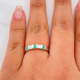 Anillo Churumbela Esmeralda 24 Pts 1.7 g / T5 1/2 Plata 925