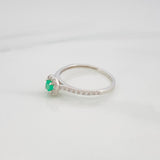 Anillo Solitario Churumbela Esmeralda 15Pts 1.4 g / T7 1/4 Plata 925