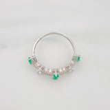 Anillo Infinito Zigzag Esmeralda 39Pts 1.95 g / T8 1/4 Plata 925