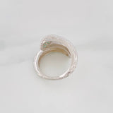 Anillo Serpiente Esmeralda 16Pts 6 g / T7 Plata 925
