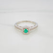 Anillo Solitario Churumbela Esmeralda 26Pts 2.45 g / T7 3/4 Plata 925