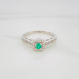 Anillo Solitario Churumbela Esmeralda 26Pts 2.45 g / T7 3/4 Plata 925