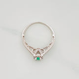Anillo Solitario Churumbela Esmeralda 26Pts 2.45 g / T7 3/4 Plata 925