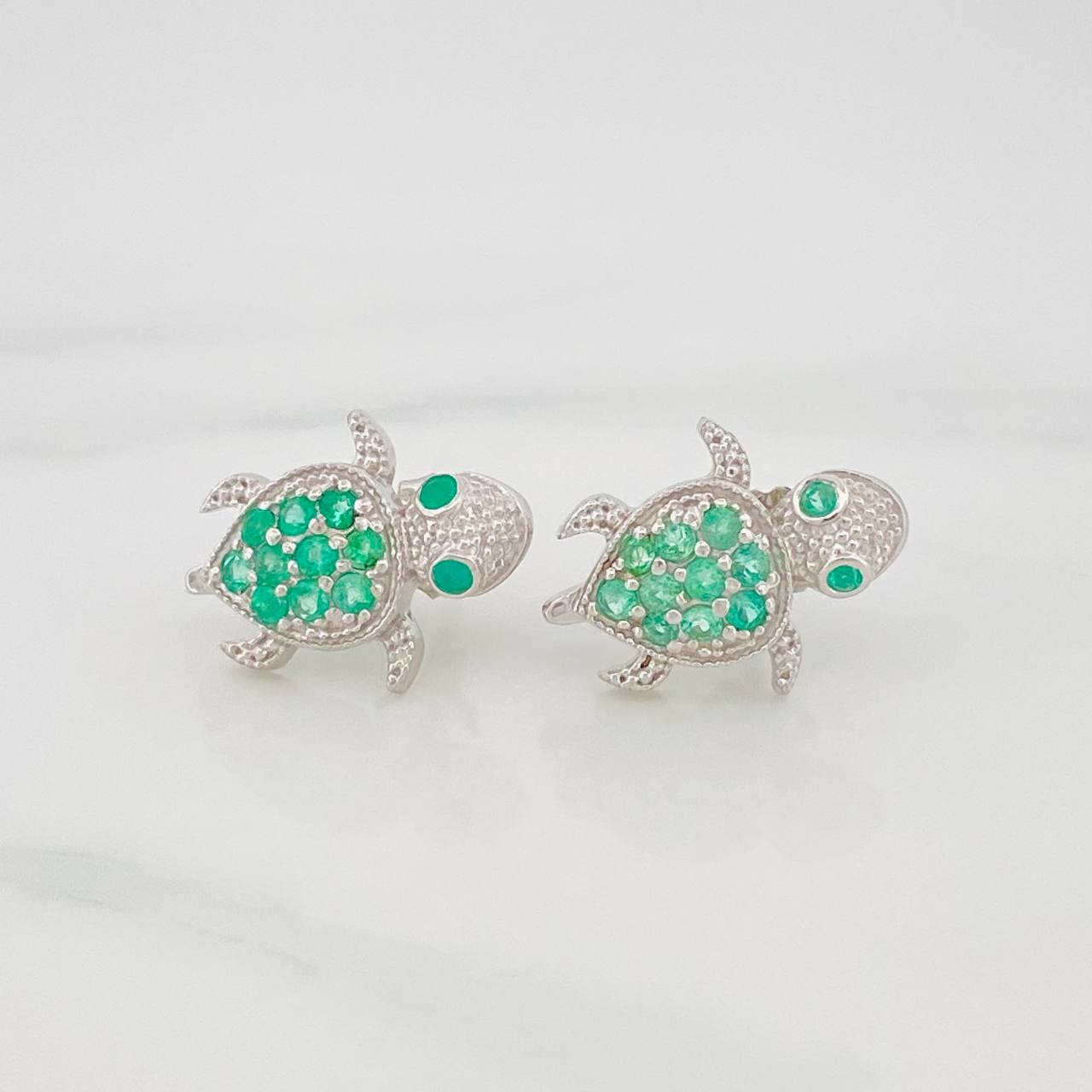 Topos Tortuga Esmeralda 40Pts 3.2 g / in / 16.13 mm Plata 925