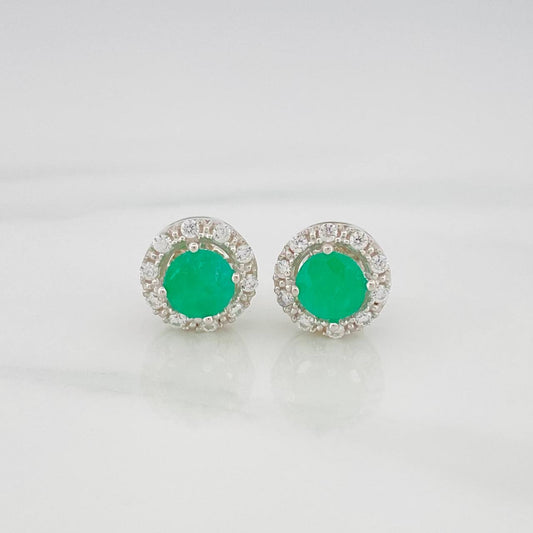 Topos Halo Esmeralda 1.20 Qts 2.35 g / in / 9.03 mm Plata 925