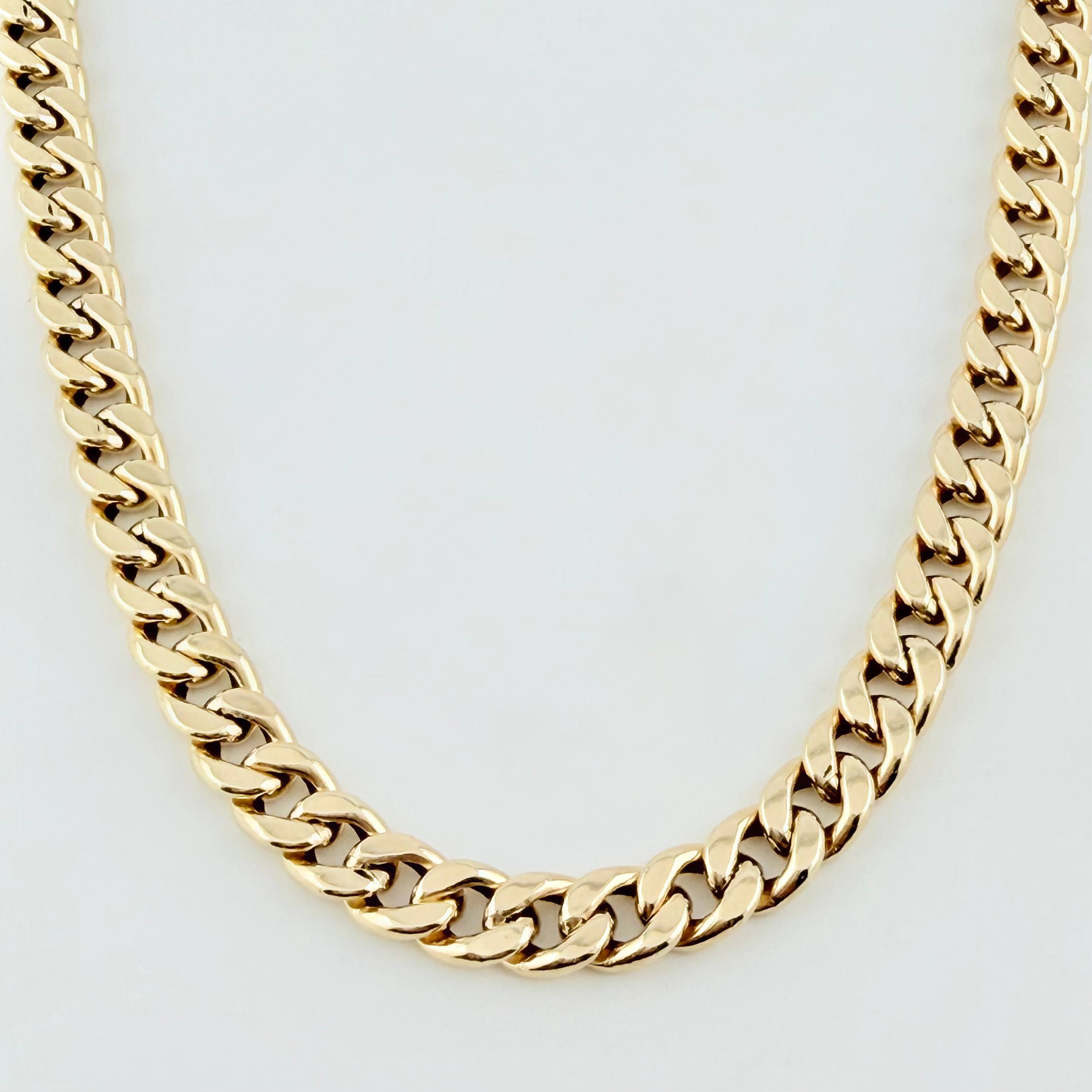 Cadena Cubana 14.1gr / 23 1/2 in / 7.25mm Oro Amarillo +1 18K *