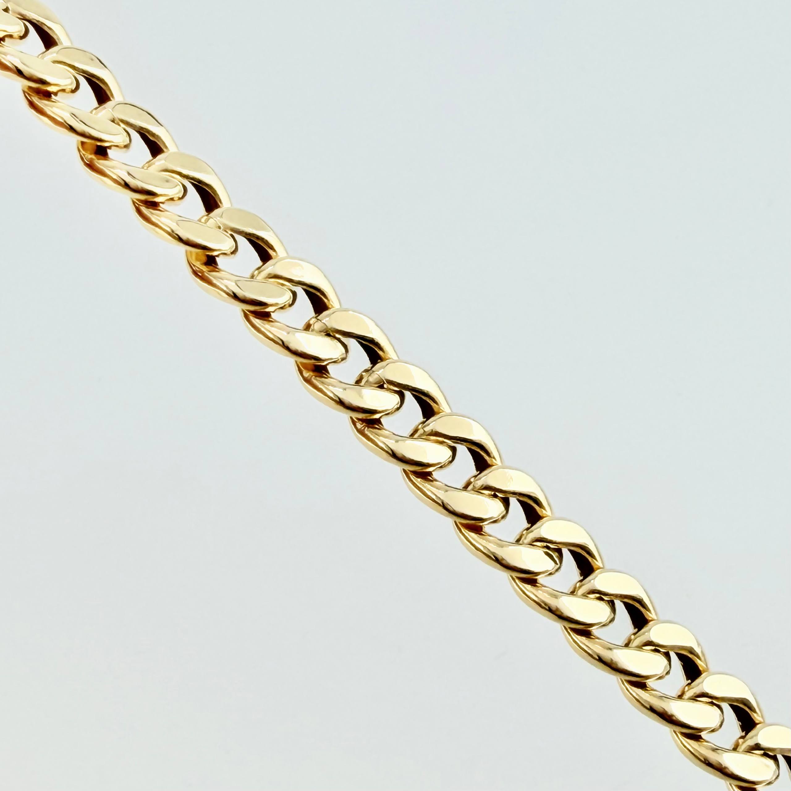Cadena Cubana 14.1gr / 23 1/2 in / 7.25mm Oro Amarillo +1 18K *
