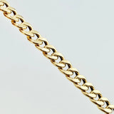 Cadena Cubana 14.1gr / 23 1/2 in / 7.25mm Oro Amarillo +1 18K *
