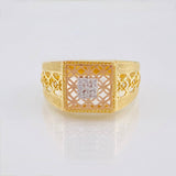 Mesh Signet Ring 5.05gr / T10 3/4 / 18K Three Golds *