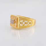 Mesh Signet Ring 5.05gr / T10 3/4 / 18K Three Golds *