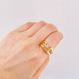 Mesh Signet Ring 5.05gr / T10 3/4 / 18K Three Golds *