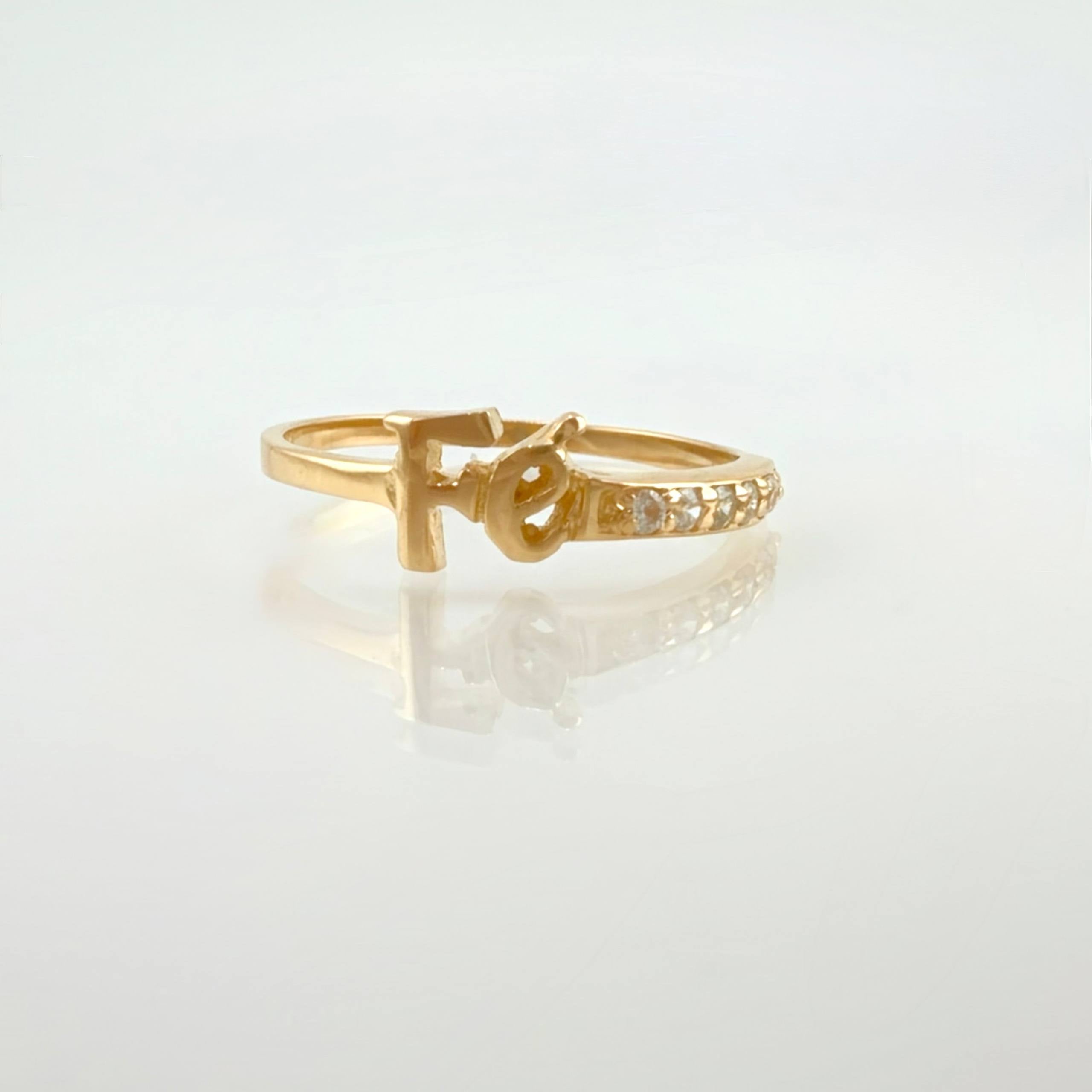 Anillo Fé 1.5gr / T6 1/4 / Oro Amarillo 18K *