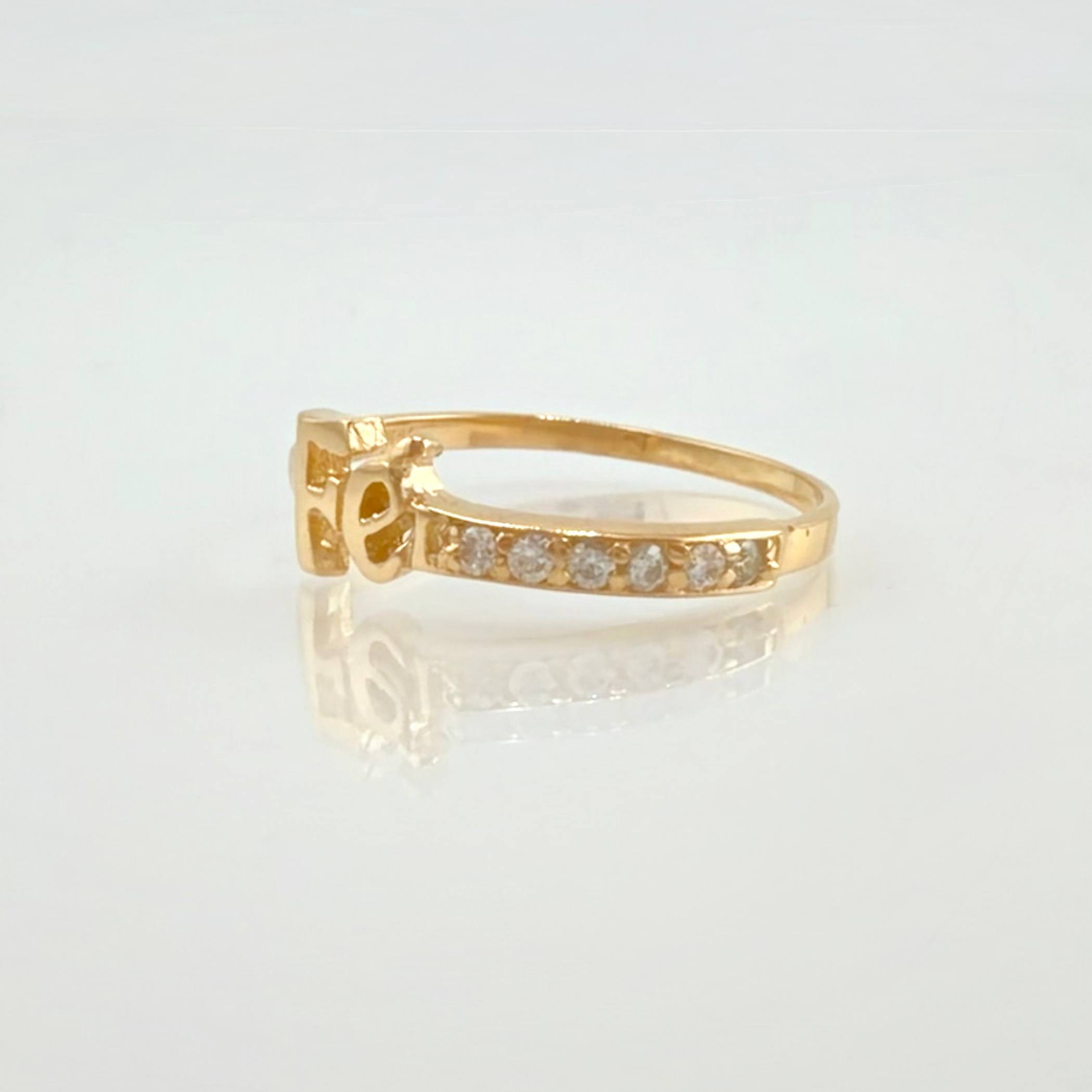 Anillo Fé 1.5gr / T6 1/4 / Oro Amarillo 18K *