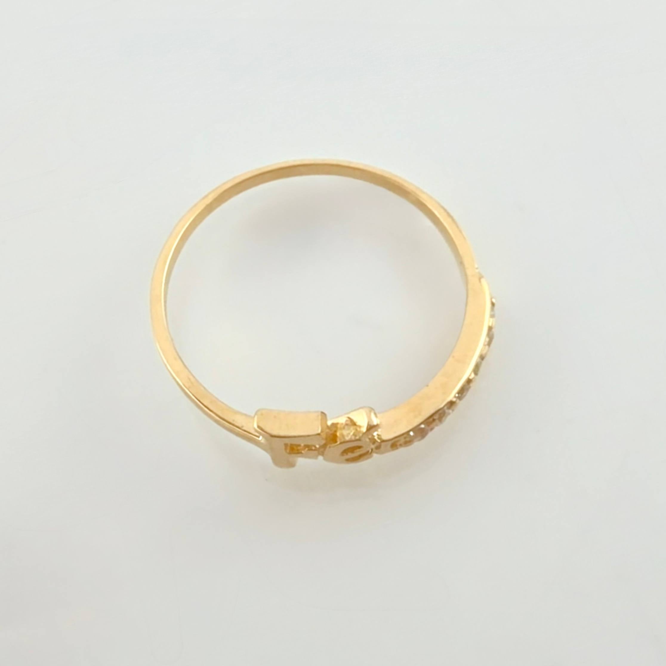 Anillo Fé 1.5gr / T6 1/4 / Oro Amarillo 18K *