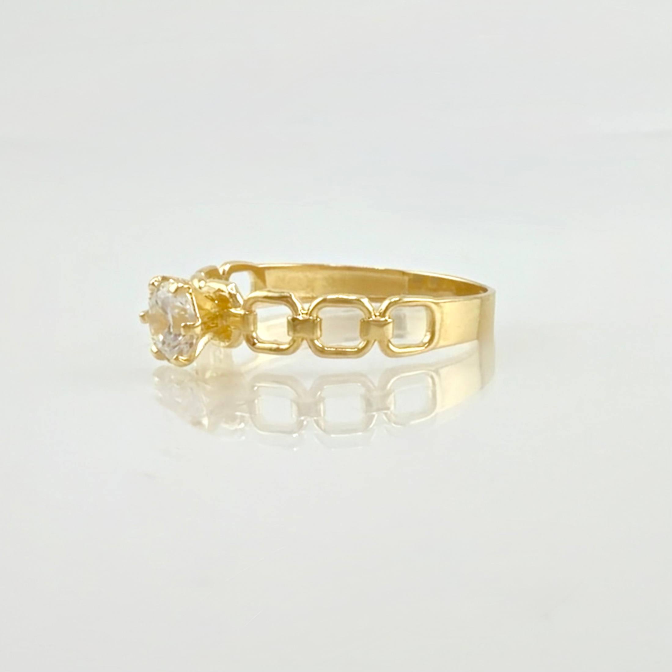 Solitaire Classic Link Ring 1.6gr / T7 1/4 / 18K Yellow Gold *