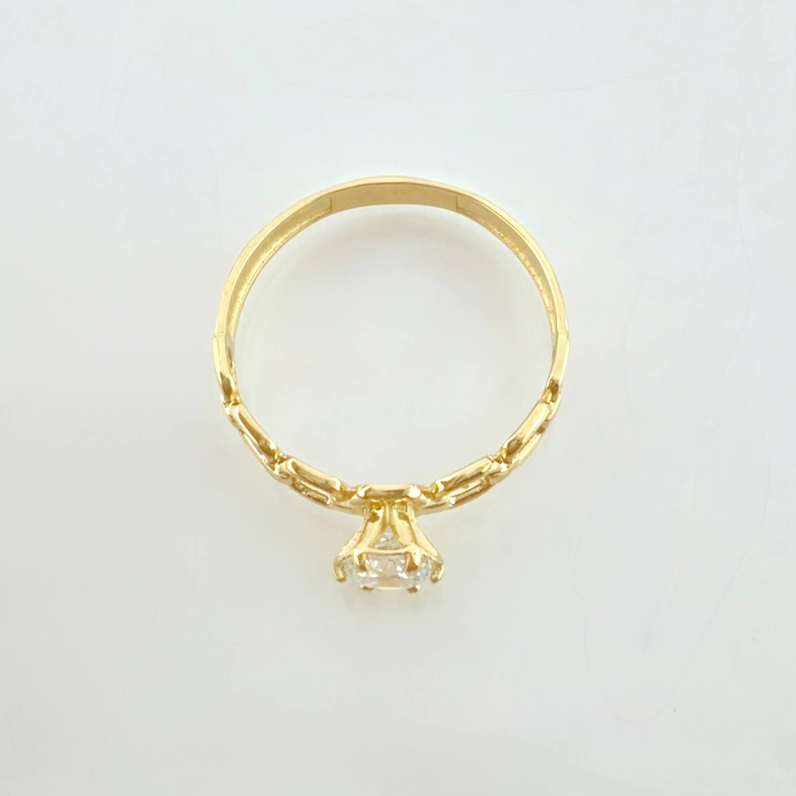 Solitaire Classic Link Ring 1.6gr / T7 1/4 / 18K Yellow Gold *