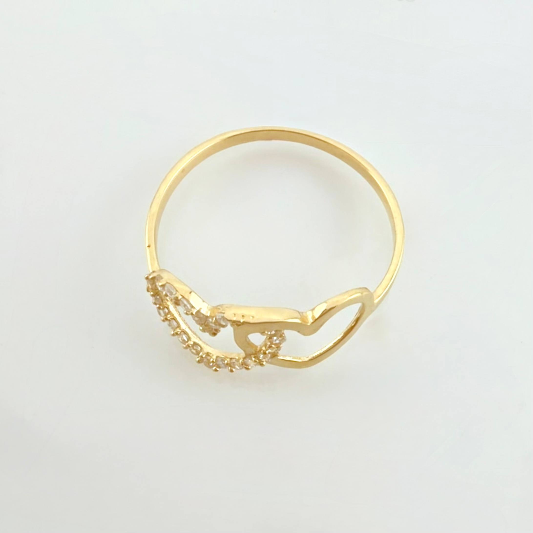 Anillo Silueta Corazon 1.3gr / T8 / Oro Amarillo 18K ©