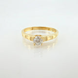 Solitaire Hearts Ring 1.6gr / T6 1/4 / 18K Yellow Gold *