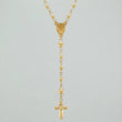 Rosario Virgen Milagrosa Cruz Cristo 5.65gr / 19 1/4 in / 3mm-4mm Oro Amarillo 18K %
