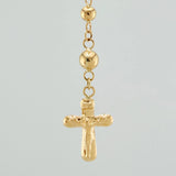 Rosario Virgen Milagrosa Cruz Cristo 5.65gr / 19 1/4 in / 3mm-4mm Oro Amarillo 18K %