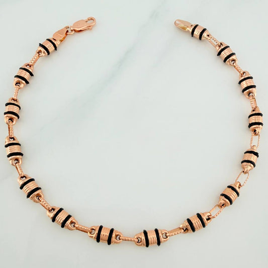 Rustic Barrel Bracelet 5.2gr / 8 1/2 in / 4.3mm 18K Rose Gold %