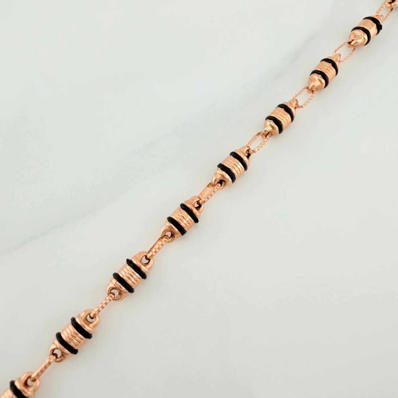 Pulso Rustico Barril 5.2gr / 8 1/2 in / 4.3mm Oro Rosa 18K %