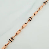 Pulso Rustico Barril Tribal 5.1gr / 8 1/4 in / 4.3mm Oro Rosa 18K %