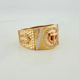 Anchor Ring 10.5gr / T10 / Three 18K Golds $
