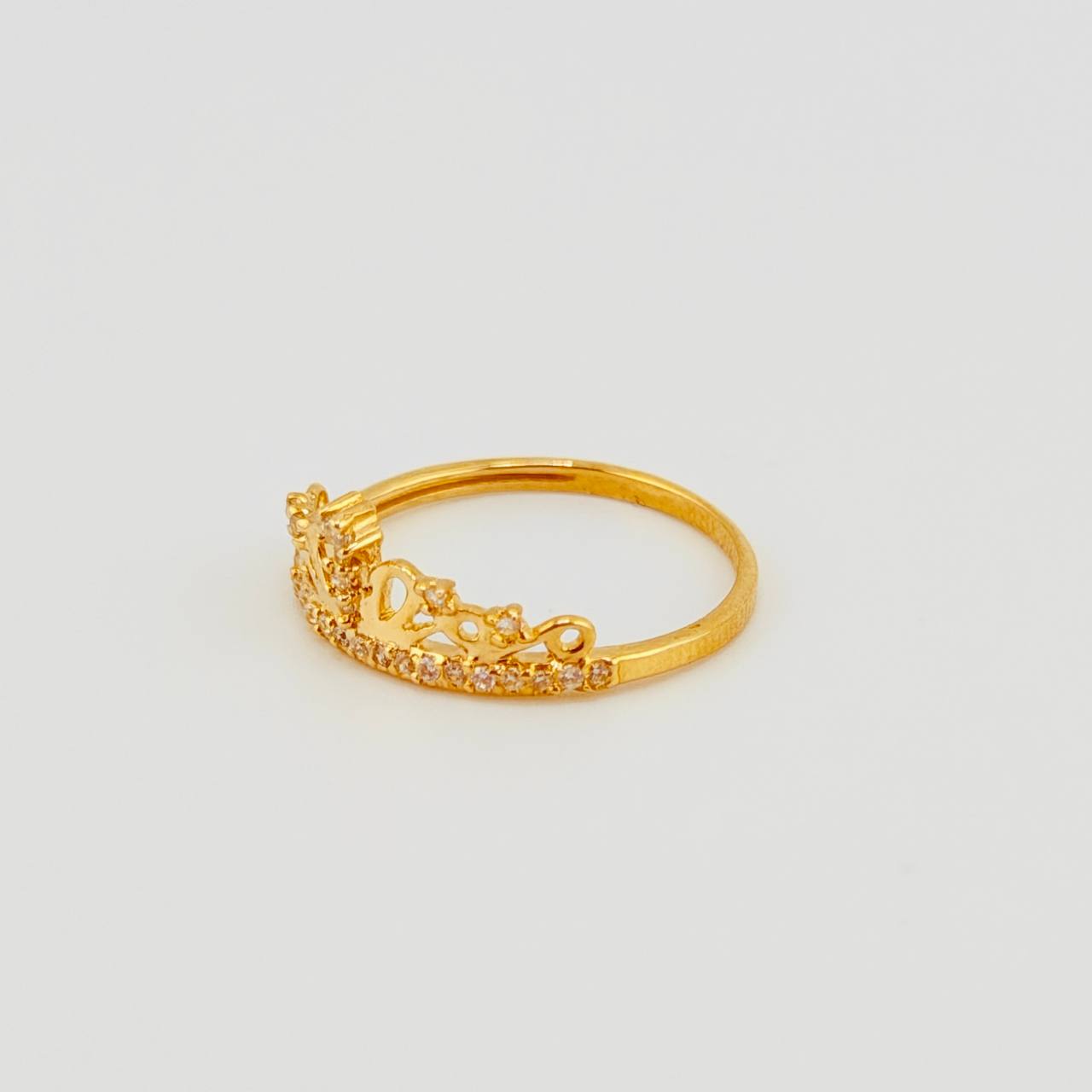 Anillo Corona Espigas 1.65gr / T7 / Oro Amarillo 18K *