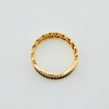 Anillo Cubano Parcial 3.5gr / T8 1/4 / Oro Amarillo 18K *