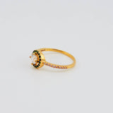 Anillo Halo Circular 1.95gr / T6 3/4 / Oro Amarillo 18K *